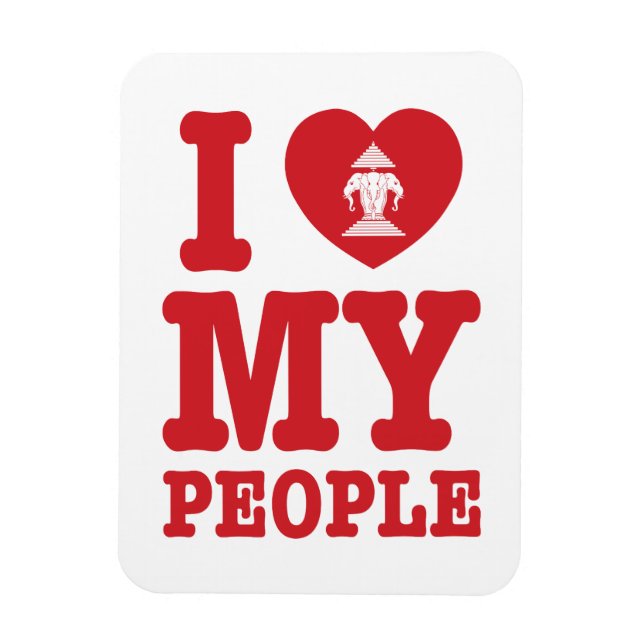 Ich Herz (Liebe) Erawan My Lao People Magnet (Vertikal)
