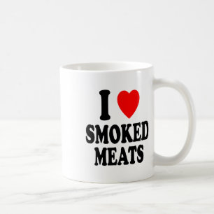 Ich Herz (Liebe) Geräucherte Fleisch Grillen Outdo Kaffeetasse