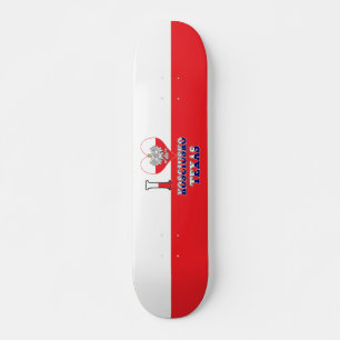 Ich Herz Liebe Kosciusko Texas Skateboard