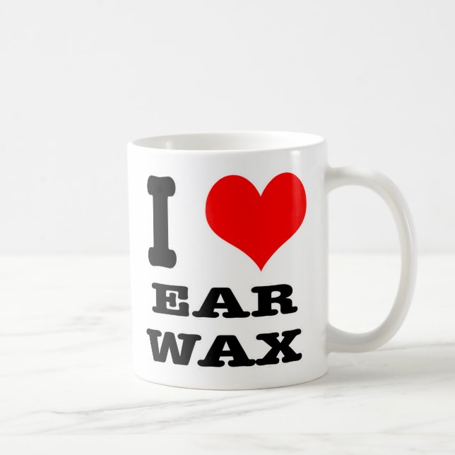 ICH HERZ (LIEBE) OHRENWACHE KAFFEETASSE (Rechts)
