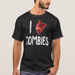 Ich Herz Liebe Zombies T-Shirt