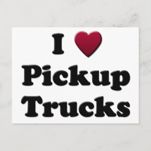 Ich Herz-Lieferwagen-LKW Postkarte