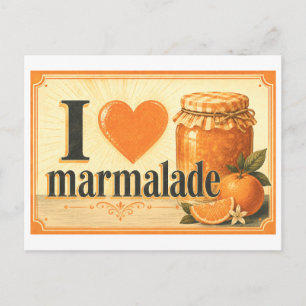 "Ich [Herz] Marmelade" Postkarte