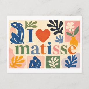 "Ich [Herz] Matisse" Postkarte