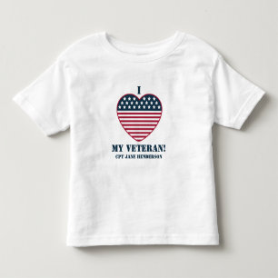 "Ich (Herz) mein Veteran!" Personalisierbar Kleinkind T-shirt