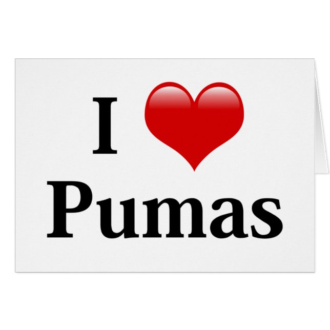 Ich Herz Pumas (Vorderseite (Horizontal))