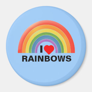 "Ich Herz-Regenbogen-" Kühlschrankmagnet