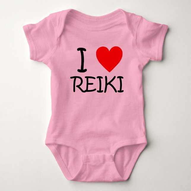 "Ich Herz Reiki" Baby Jerseybodysuit Baby Strampler (Vorderseite)