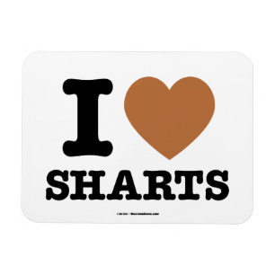 Ich Herz Sharts Funny Icon Grafik Magnet
