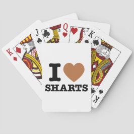 Ich Herz Sharts Funny Icon Grafik Spielkarten