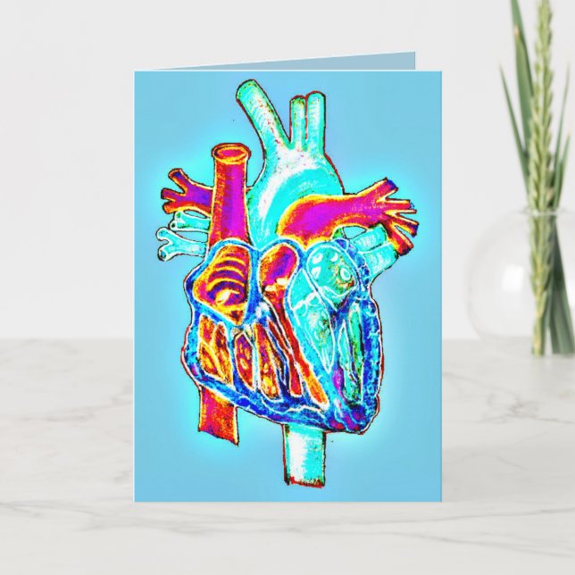 "Ich Herz Sie" anatomische Herz-Gruß-Karte Karte (Vorderseite)