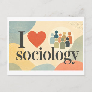 "Ich [Herz] Soziologie" Postkarte