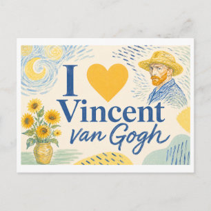 "Ich [Herz] Vincent van Gogh" Postkarte