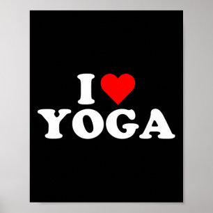 Ich Herz Yoga Rotes Herz Fitness Thema Cute Sport Poster