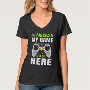 Ich hielt mein Spiel an, um hier Videospiel Retro T-Shirt