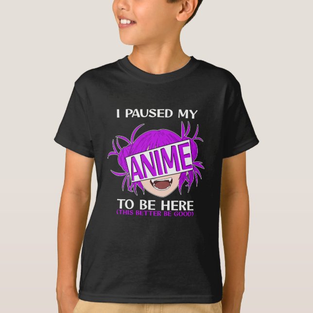 Ich hielt meine Anime für hier T-Shirt (Vorderseite)