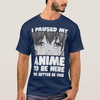 Ich hielt mich an, hier zu sein, ein japanisches M T-Shirt