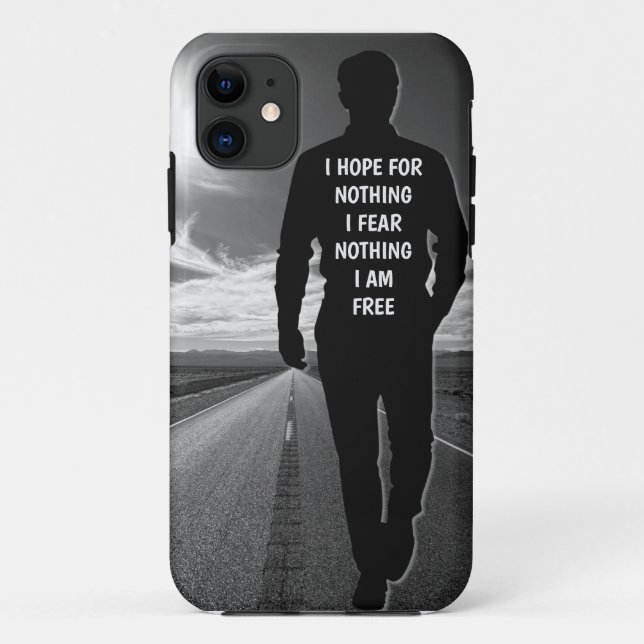 Ich hoffe auf nichts motivierend Zitat Case-Mate iPhone Hülle (Rückseite)