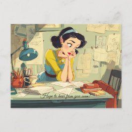 Ich hoffe, bald von Ihnen zu hören! Postkarte