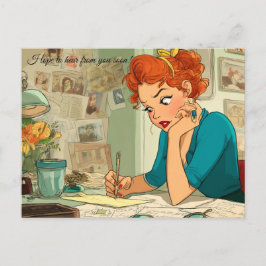 Ich hoffe, bald von Ihnen zu hören! Postkarte