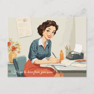 Ich hoffe, bald von Ihnen zu hören! Postkarte