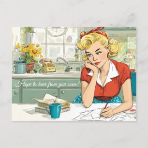 Ich hoffe, bald von Ihnen zu hören! Postkarte