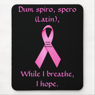Ich hoffe, Brustkrebs-Bewusstsein Mousepad