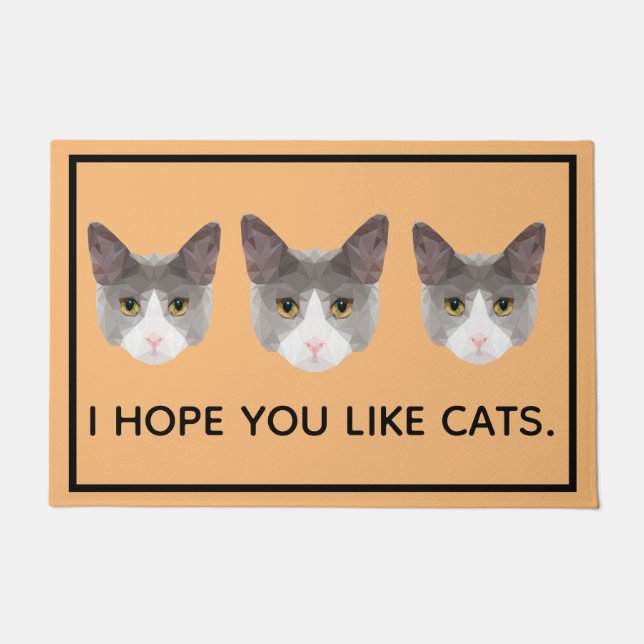 Ich hoffe, du magst Katzen Fußmatte (Vorderseite)