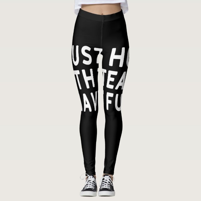Ich hoffe nur, dass beide Teams Spaß haben Leggings (Vorderseite)