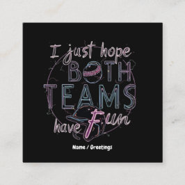 Ich hoffe nur, dass beide Teams Spaß haben Lighthe Quadratische Visitenkarte