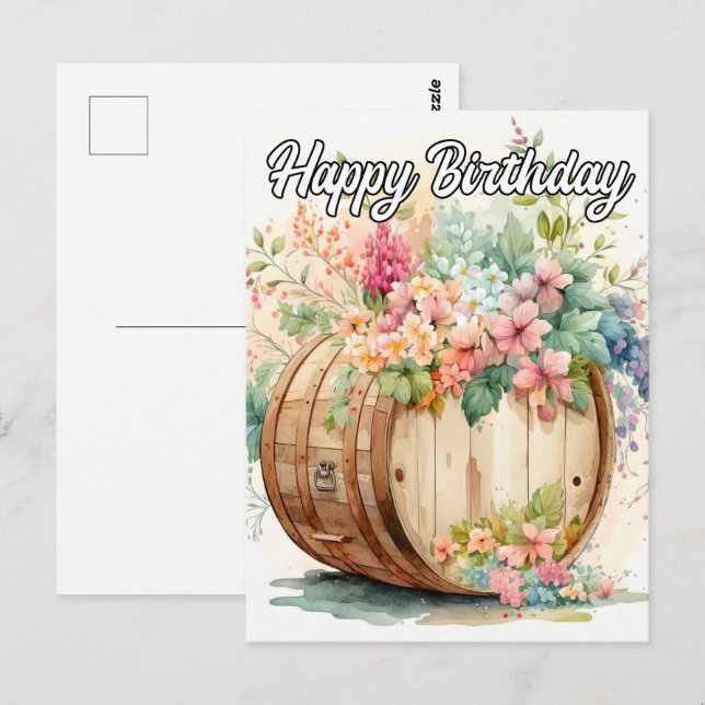Ich hoffe, Sie haben einen guten Geburtstag Postkarte (Vorne/Hinten)