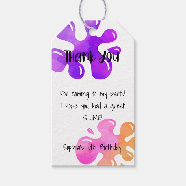 Ich hoffe, Sie hatten einen großen Slide Danke, da Geschenkanhänger (Vorderseite)