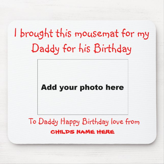 Ich holte dieses Mousemat für meinen Vati Mousepad (Vorne)