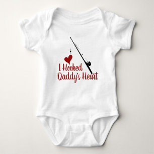 Ich hooked Daddy's Heart Baby Strampler