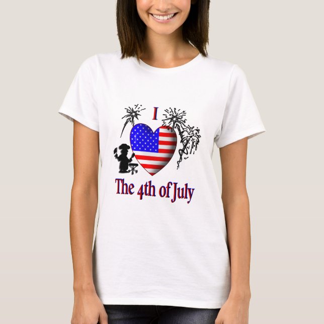 Ich höre am 4. Juli T-Shirt (Vorderseite)