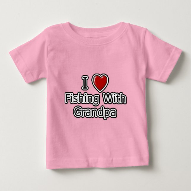 Ich höre Angeln mit Großvater Baby T-shirt (Vorderseite)