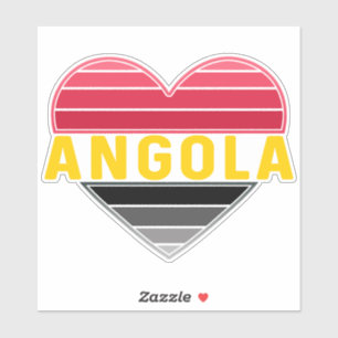 Ich höre Angola, angolanische Flaggenfarben Aufkleber