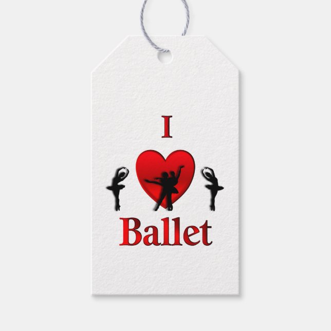Ich höre Ballet Geschenkanhänger (Vorderseite)