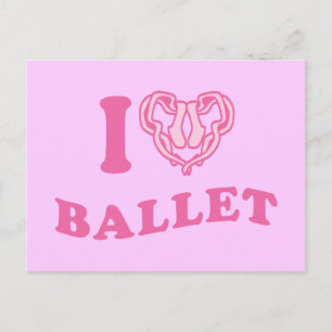 Ich höre Ballet Postkarte