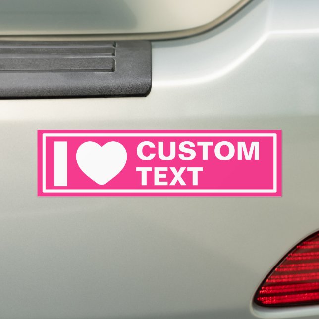 Ich höre benutzerdefinierten, modernen Hot-Pink-Au Autoaufkleber (Auf Auto)