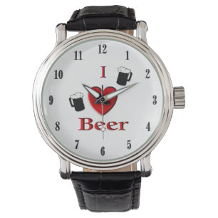 Ich höre Bierdesign Armbanduhr