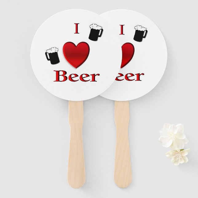 Ich höre Bierdesign Fächer (Vorne und Hinten)