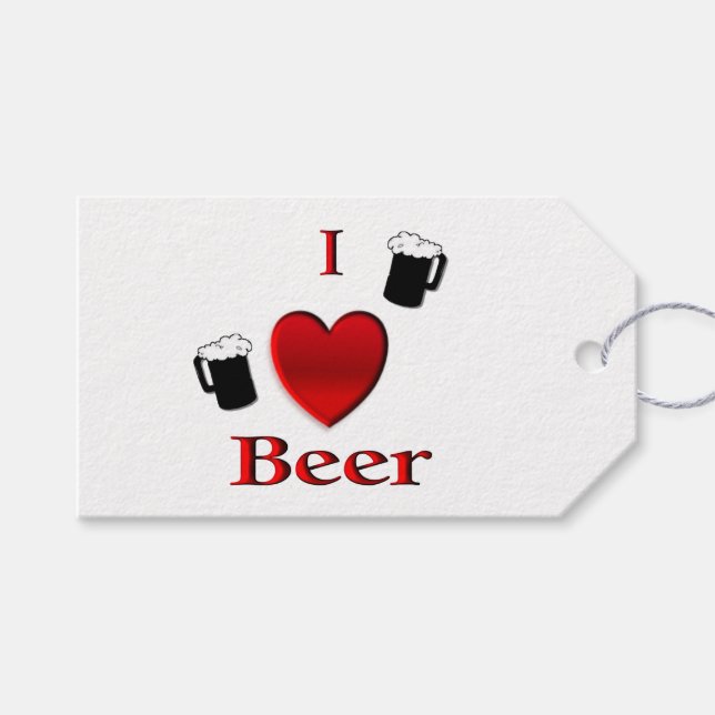 Ich höre Bierdesign Geschenkanhänger (Vorderseite (Horizontal))