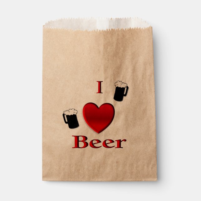 Ich höre Bierdesign Geschenktütchen (Vorderseite)