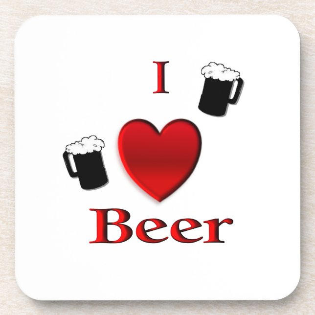 Ich höre Bierdesign Getränkeuntersetzer (Vorderseite)