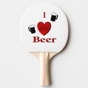 Ich höre Bierdesign Tischtennis Schläger