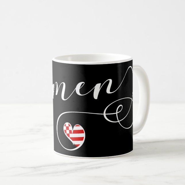 Ich höre Bremen, Deutschland Kaffeetasse (VorderseiteRechts)