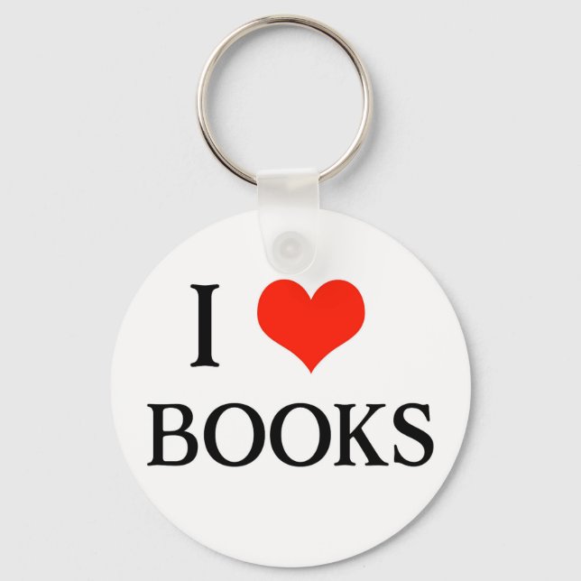Ich höre Bücher Schlüsselkette Schlüsselanhänger (Vorderseite)
