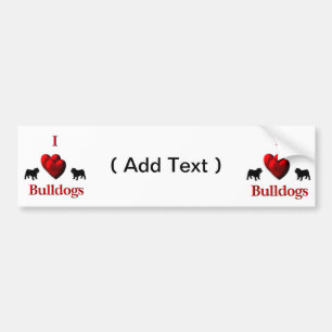 Ich höre Bulldogs Autoaufkleber