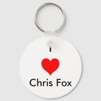 Ich höre Chris Fox Schlüsselanhänger [weiß; Stil 2